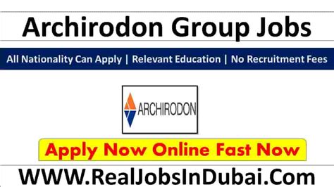 Archirodon Abu Dhabi Careers New Job Vacancies Realjobs