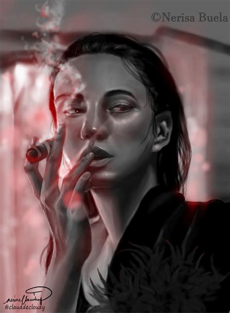 Girl Smoking Art