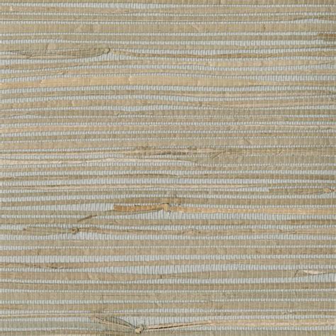 Kenneth James Heiki Light Grey Grasscloth Wallpaper