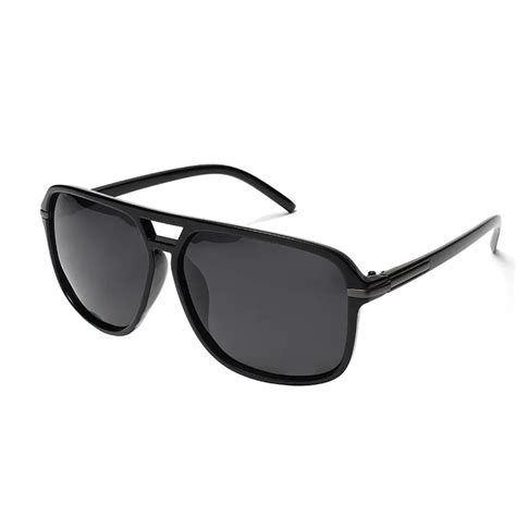 Fashion Oversized Polarized Sunglasses Mens Square Frame Mirror Lens