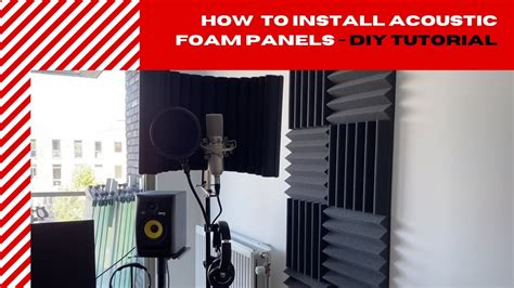 Cheap And Easy Way To Install Acoustic Foam Panels Without Damaging Walls Youtube