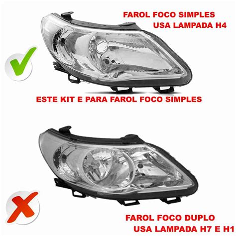 Kit Lampada Super Branca Vw Gol G Farol Alto Baixo E Milha Farol Foco