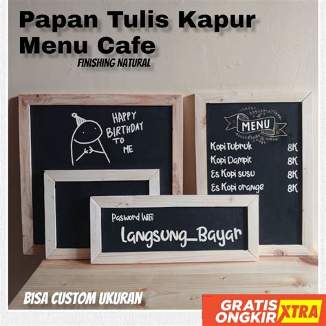 Jual Papan Tulis Kapur Mini Chalkboard Blackboard Papan Menu Cafe