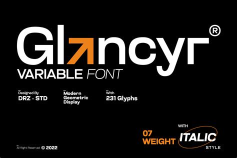 Glancyr Modern Geometric Font Drizy Studio