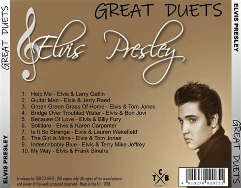 Elvis - Great Duets CD - Elvis new DVD and CDs Elvis Presley FTD ...