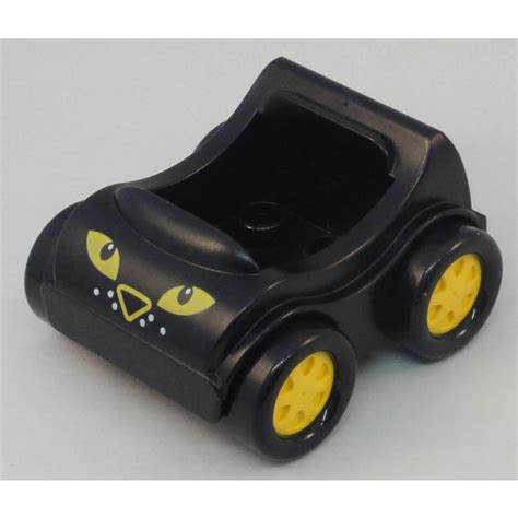 Duplo Car With Panther Face And Yellow Wheels Brick Owl Lego