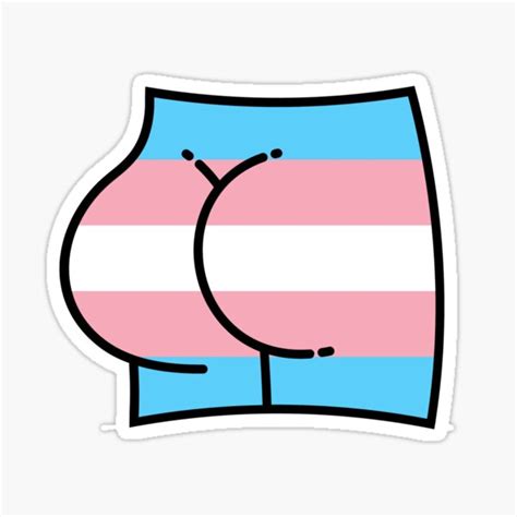 Trans Pride Butt Sticker For Sale By Chipbeing Redbubble