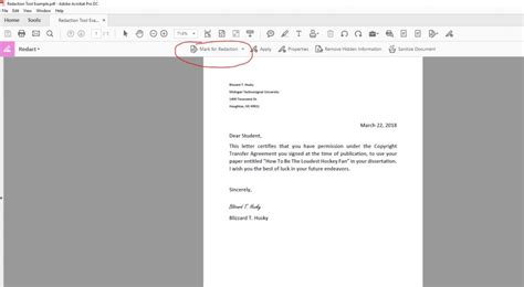 Using The Redaction Tool In Adobe Acrobat Pro Graduate School Newsblog