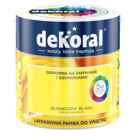 Dekoral Akrylit W 2 5L SŁONECZNY BLASK farba matowa emulsja lateksowa