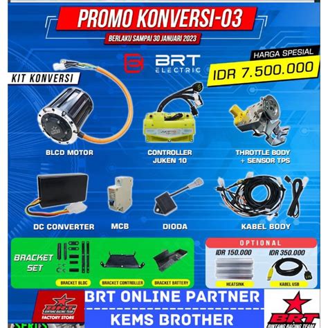 Jual KIT KONVERSI BRT ELECTRIC UNTUK MOTOR LISTRIK Shopee Indonesia