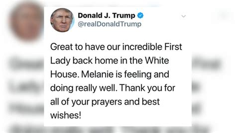 Trump Misspells Melanias Name In Tweet Welcoming Her Home From Hospital