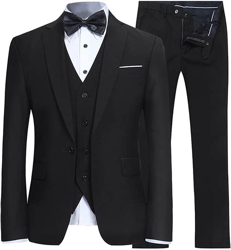 Yffushi Men S Slim Fit Piece Suit One Button Business Wedding Prom