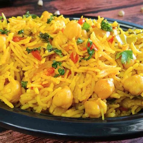 Chana Pulao Recipe Indian Chickpea Rice