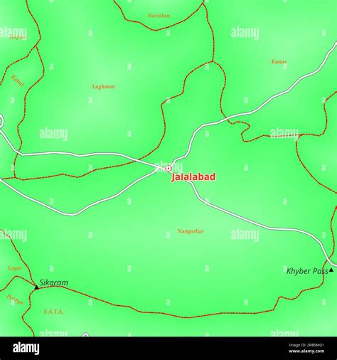 Map of Jalalabad City in Afghanistan Stock Photo - Alamy