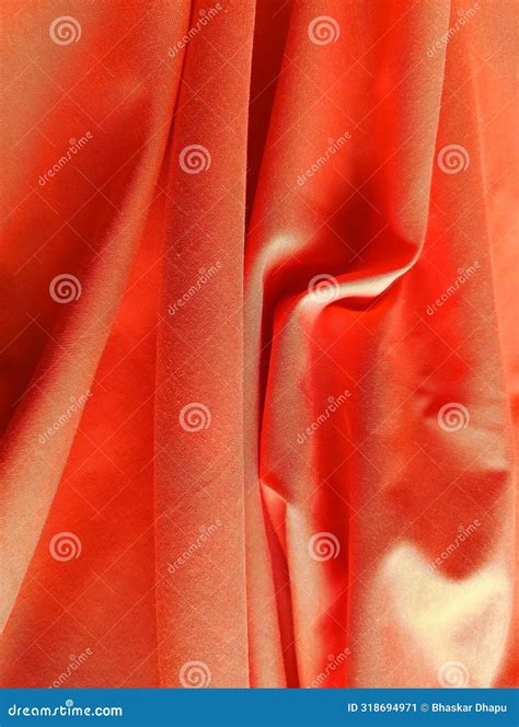 Orange Cloth Background Fabric Texture Gold Color Pattern Silk