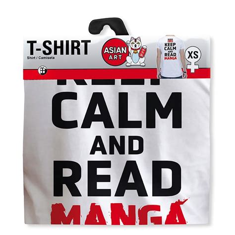 Keep Calm And Read Manga Woman White Tshirt Asian Art Abysse Corp