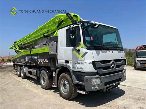 Re Manufactured Used Concrete Boom Trucks 56 Meter Mounted Concrete Pump