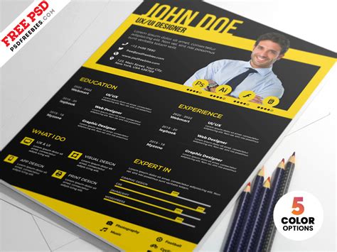 74 Free Psd Cv Resume Templates Cover Letters To Download And