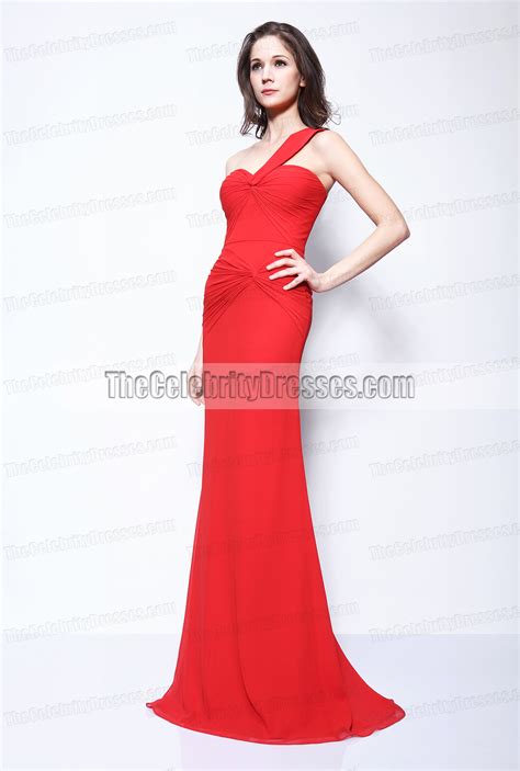 Kim Kardashian Red One Shoulder Prom Gown Evening Dress Red Carpet ...