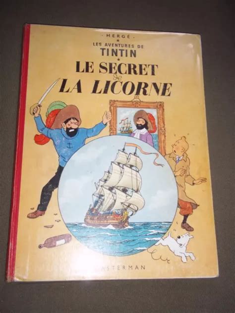 BD TINTIN LE SECRET DE LA LICORNE HERGé 1962 B 32 CASTERMAN EUR