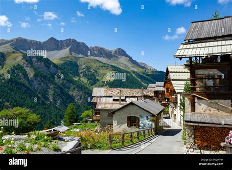 France. Hautes-Alpes (05), regional natural park of Queyras, village of ...