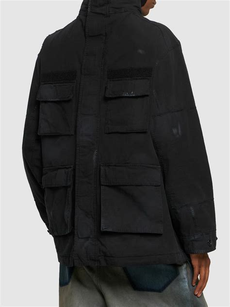 Balenciaga Double Front Cotton Military Parka Balenciaga