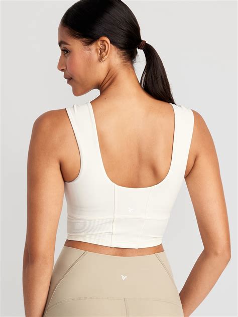 Light Support Powersoft Longline Sports Bra Old Navy