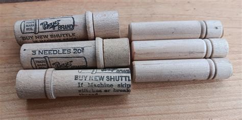 antique  boye sewing machine needles  wooden tubes