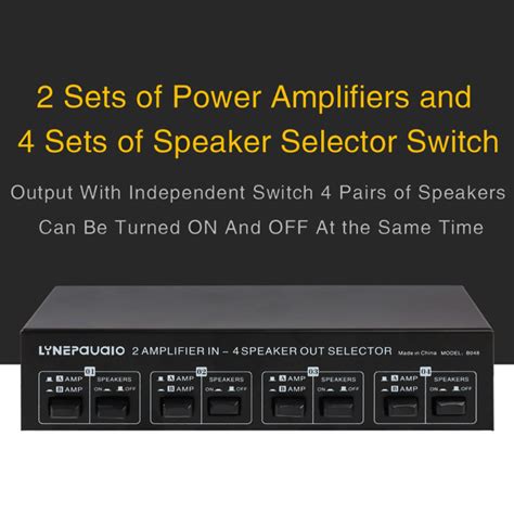 Milageto In Out Speaker Selector Switch Box Zone Multi Zone