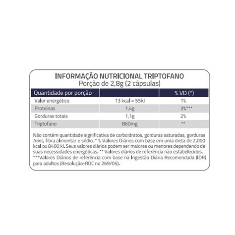 Triptofano 60 Cápsulas Catarinense Nutrição OtimaNutri