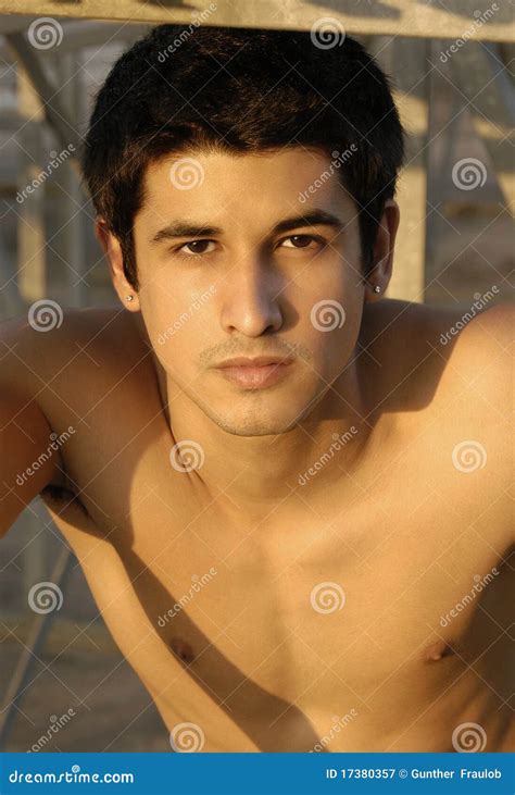 Handsome Guy Half Naked Stock Image Image Of Cold Handsome