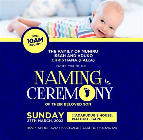 Naming Ceremony Flyer