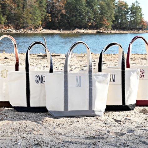 Monogrammed Canvas Boat Bags