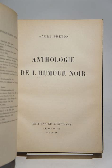 Anthologie De L Humour Noir By Breton Andr L Ancienne Librairie