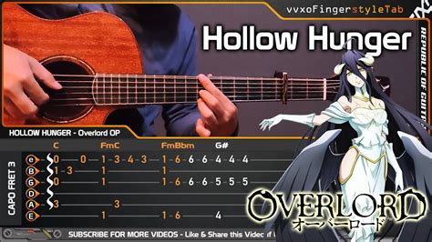 Overlord Season Opening Hollow Hunger Oxt Fingerstyle Guitar