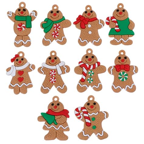 10pcs Christmas Gingerbread Man Christmas Ornament Christmas Tree