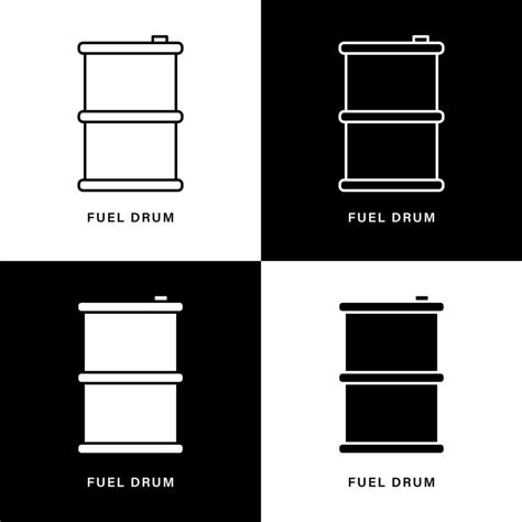 Fuel Drum Icon Cartoon Oil Container Symbol Vector Logo 12190689