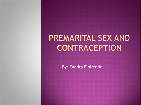 Premarital Sex And Contraception