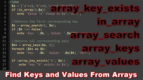 Finding Values And Keys In Arrays In Php Brainbell