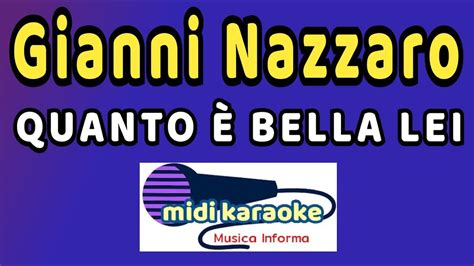 Gianni Nazzaro QUANTO È BELLA LEI karaoke YouTube