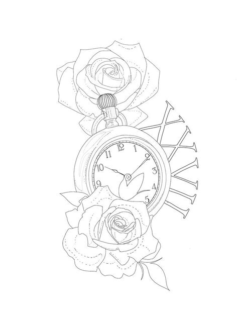 Pin By Tatuajes On Skech Flash Tattoo Stencil Outline Clock Tattoo