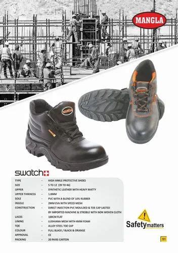 Leather Mangla Swatch High Ankle Safety Shoes At Rs 385 Pair In Mumbai