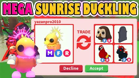 TRADING NEW MEGA SUNRISE DUCKLING IN NEW ADOPT ME SPRING FEST