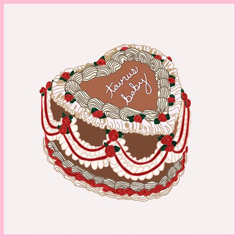 Taurus Baby Cake PNG, Taurus Png, Birthday Cake Png, Astrology Png
