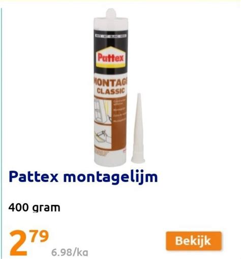 Pattex Montagelijm 400 Gram Promotie Bij Action