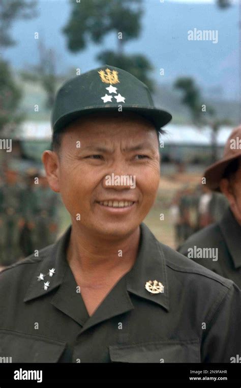 gen vang pao leader  cia supported hmong army  laos  shown oct