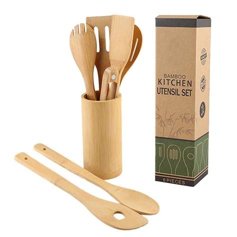 8 In 1 Eco Friendly Bamboo Kitchen Utensil Set Tool Kitchenware Bamboo