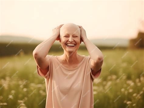 Premium Ai Image Portrait Of Caucasian Bald Woman Alopecia And Cancer