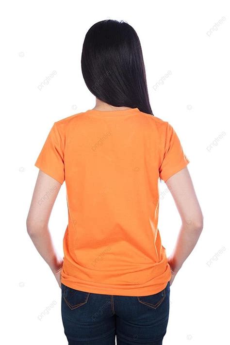 Woman In T Shirt Isolated On White Background T Shirt Model Asian Photo