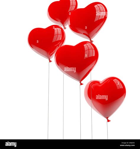 Heart shape balloons Stock Photo - Alamy